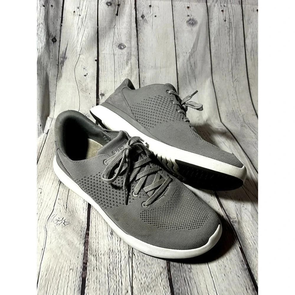 Kizik Lima Hands-Free Slip On Sneakers Mens 12 Storm Grey Knit G1FC DLMGY04-1D